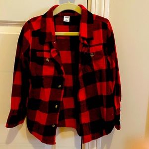 Boys red and black Buffalo flannel